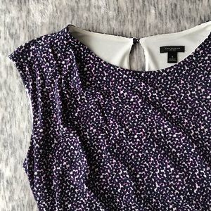 Ann Taylor Sheath Dress in Purple & White